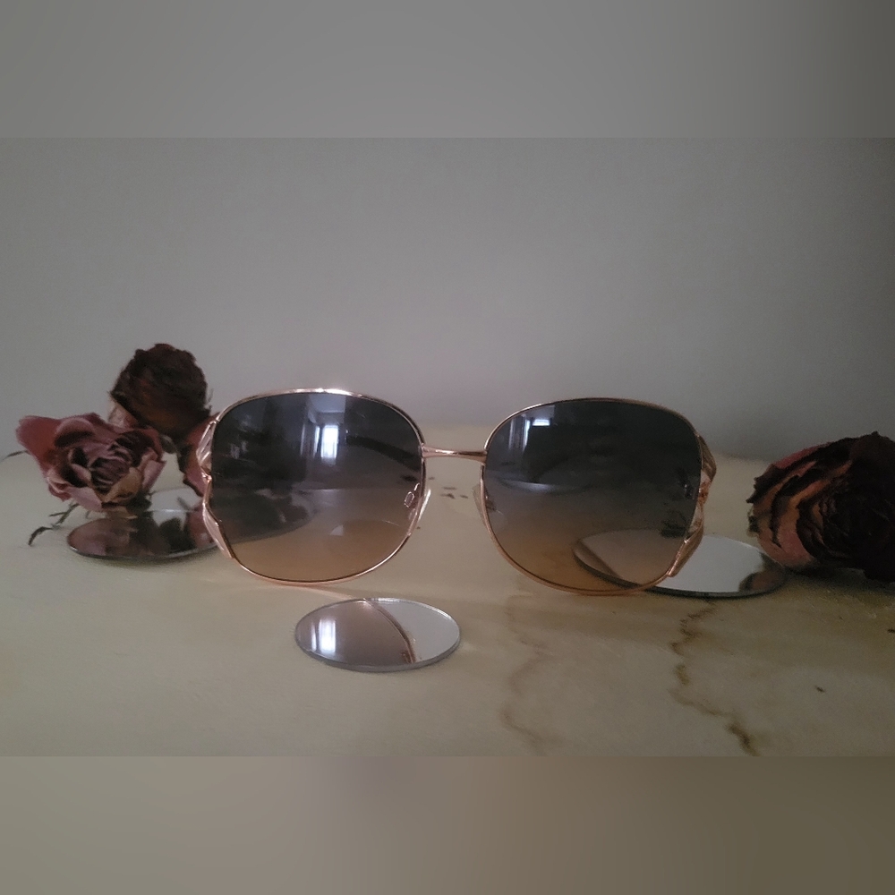 Jessica Simpson J5514 RGDND Butterfly Sunglasses Rose Gold Nude Gradient - Picture 11 of 12